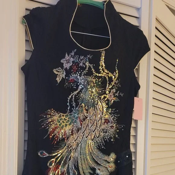 Dresses | Peacock Oriental Dress | Poshmark